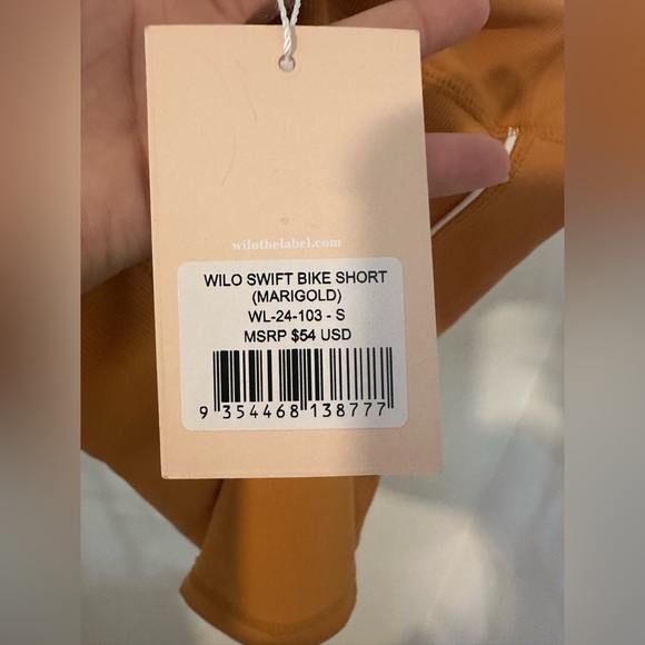 NWT WILO the Label Bike Shorts, Marigold - Picture 6 of 7